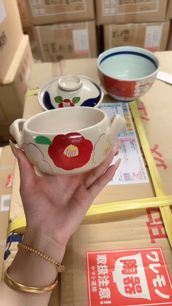 陶瓷濑户烧双耳一个