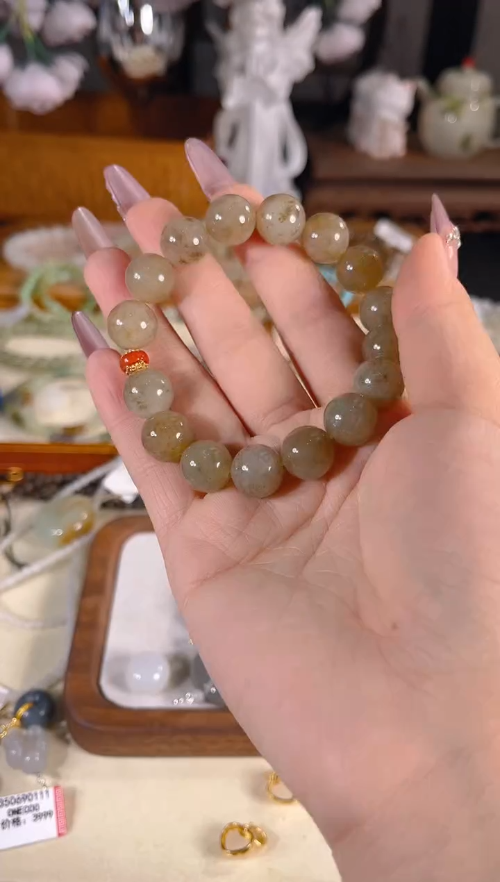 银S925镶嵌手链和田玉多样性发其一孤品默认微瑕