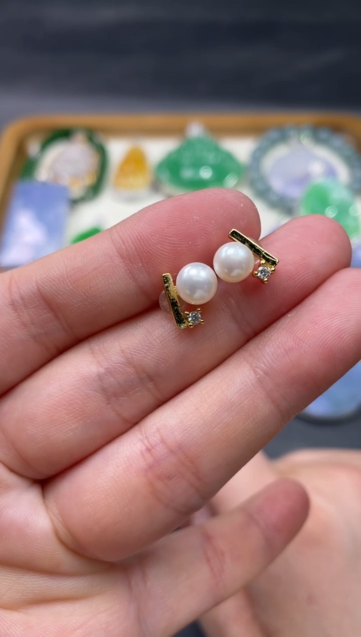 【闪购商品】淡水珍珠耳饰银S925镶嵌44..........