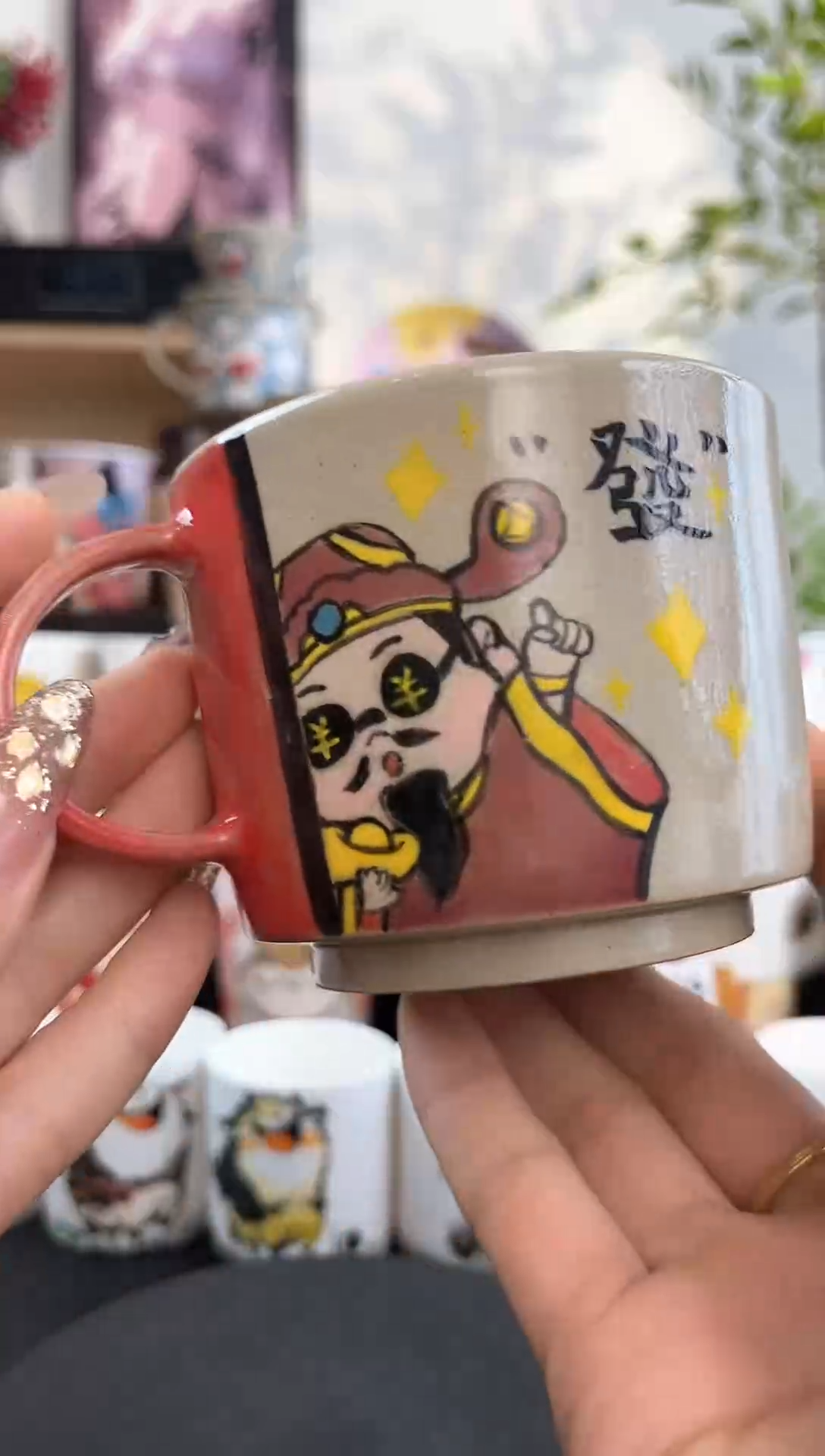 【闪购商品】摆件手工手绘陶瓷小杯杯