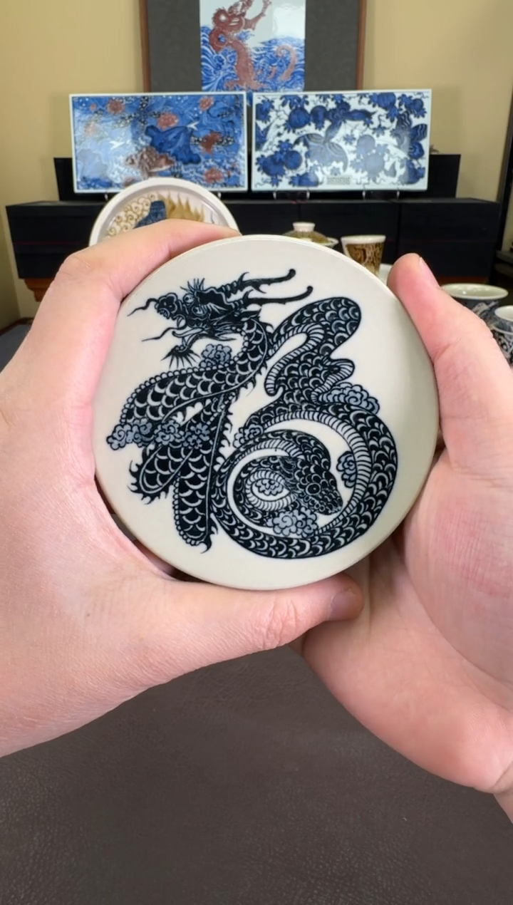 【闪购商品】二号釉龙蛇之变盖置