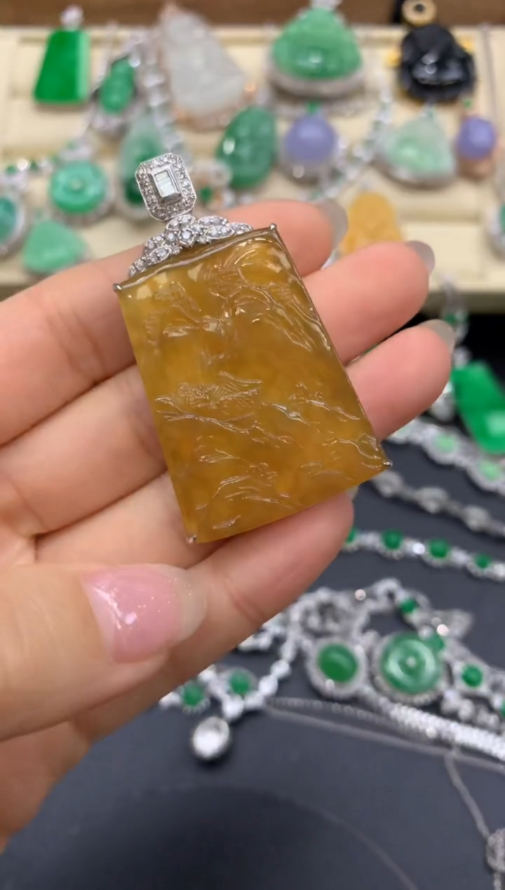 【闪购商品】翡翠颈饰18K金镶嵌519-中国好珍宝