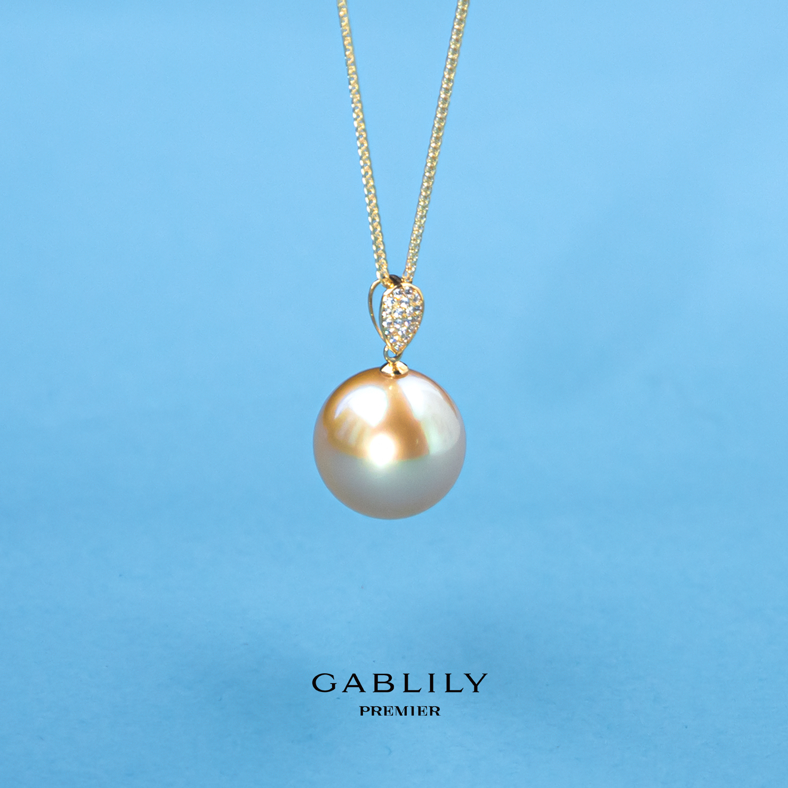 【胡兵珍选】GABLILY PREMIER 海水珍珠 18K金扣稀有大龙珠金珠吊坠