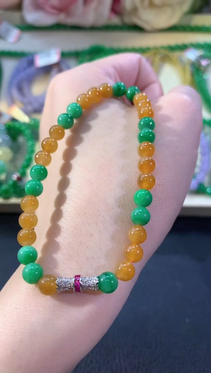 未镶嵌手串翡翠冬日珠宝E143