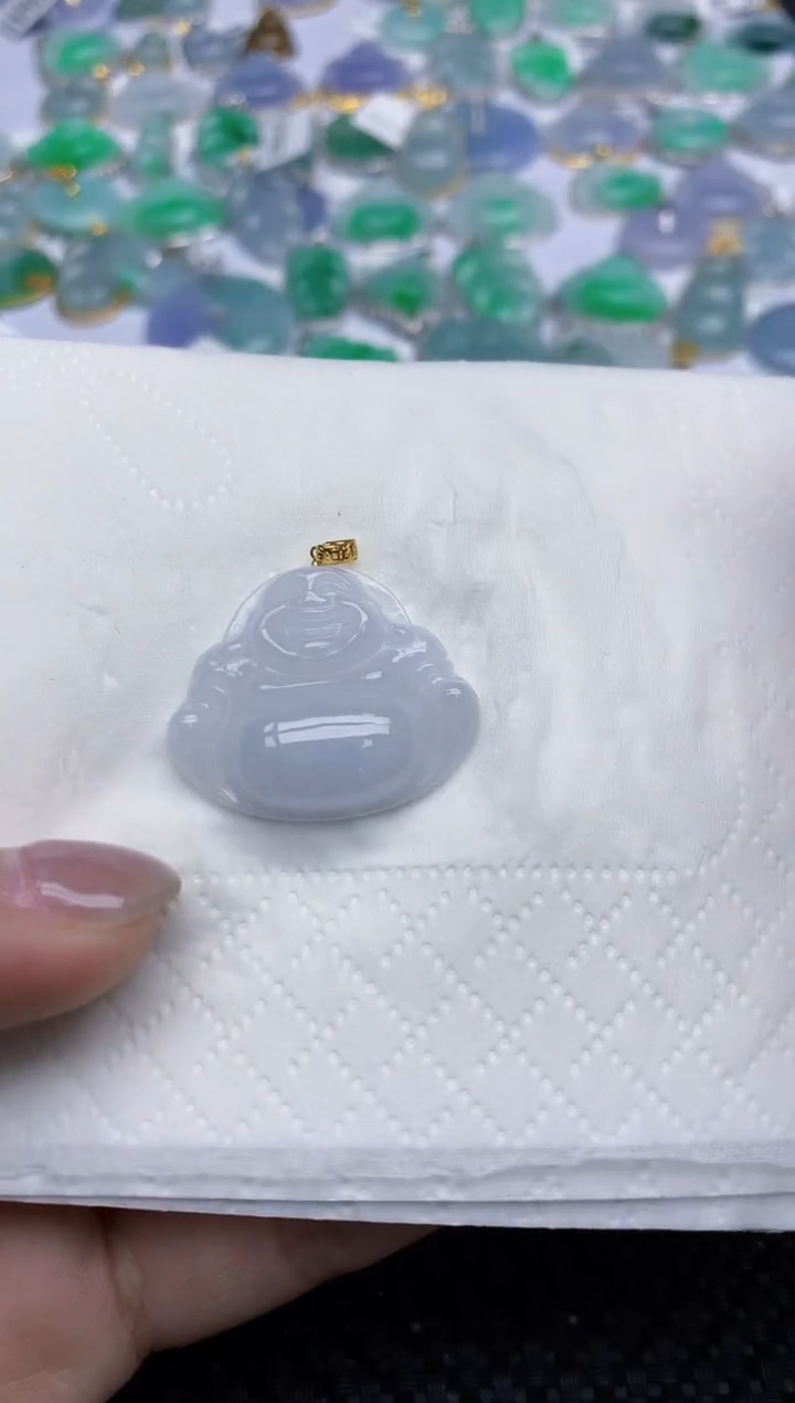 【闪购商品】翡翠颈饰18K金镶嵌天然翡翠A货