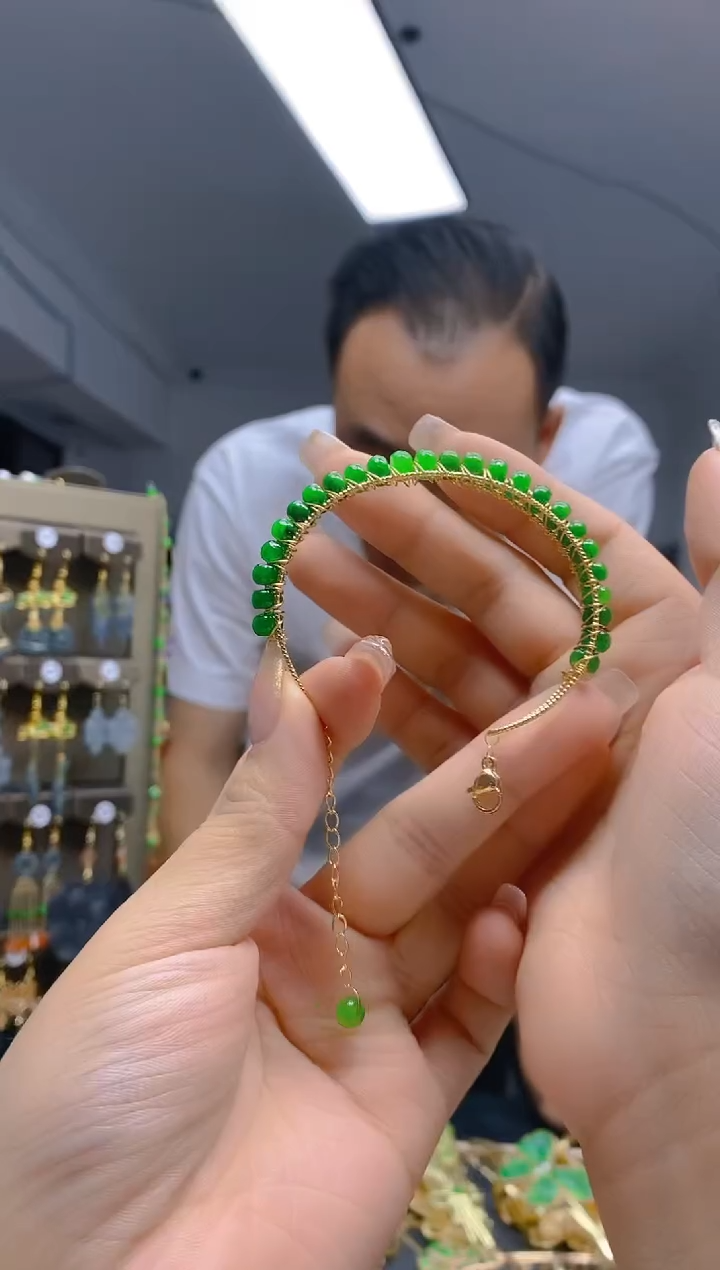 【闪购商品】翡翠耳饰合金396翡翠手镯