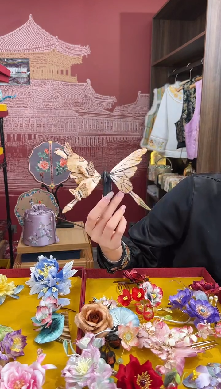 【闪购商品】刺绣非遗绒花（发饰）