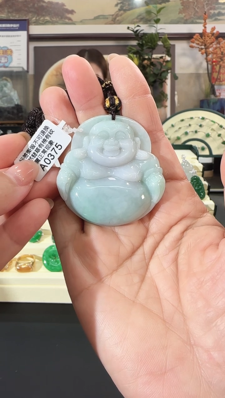 颈饰未镶嵌翡翠A0375   佛公