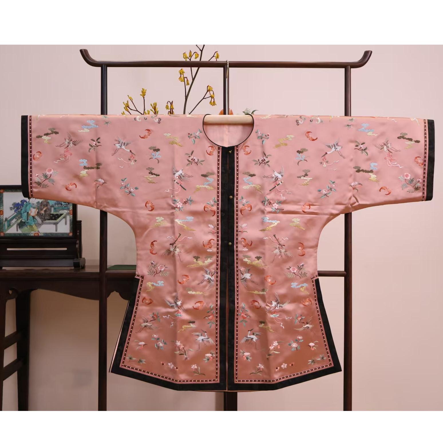 【贺同春】葳蕤国风重工手绣满绣圆领对襟上衣女服（衣长90胸围125