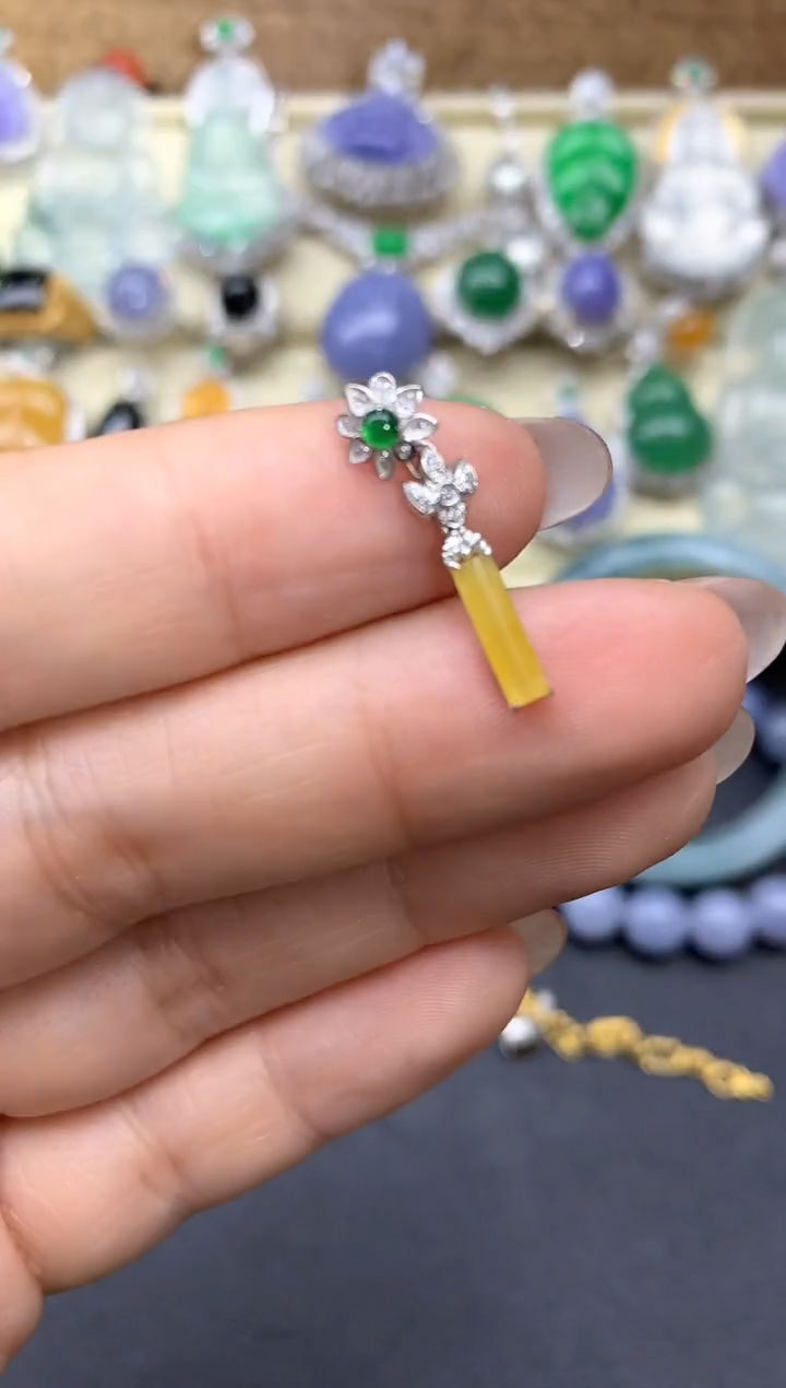 【闪购商品】翡翠颈饰18K金镶嵌46-中国好珍宝