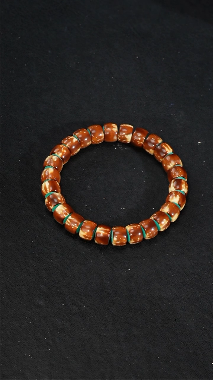 手串紫金鼠熊猫花皮精工镶嵌单圈