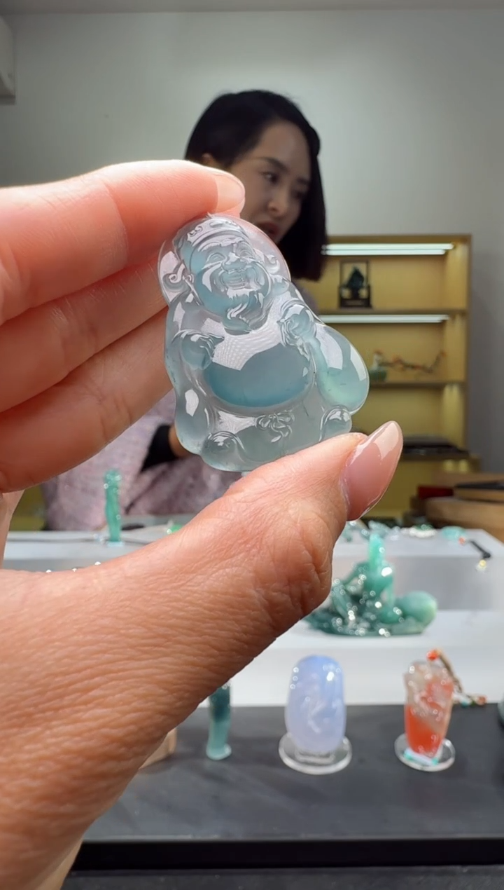 吊坠(不含链)未镶嵌翡翠财神（多样性发其一）