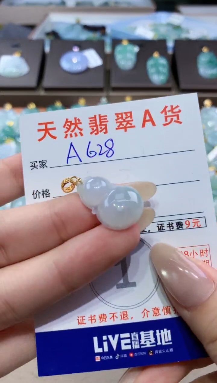 颈饰未镶嵌翡翠天然缅甸翡翠A货挂件 