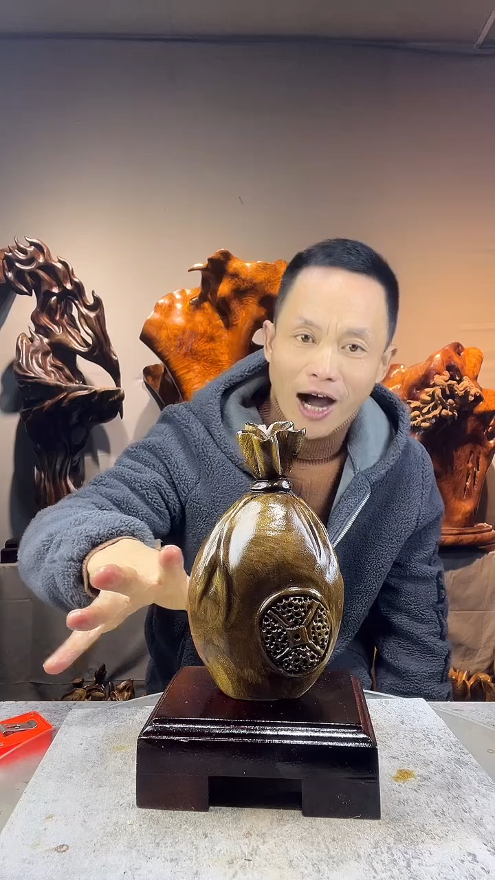 金丝楠豆**儿小叶桢楠随行摆件10
