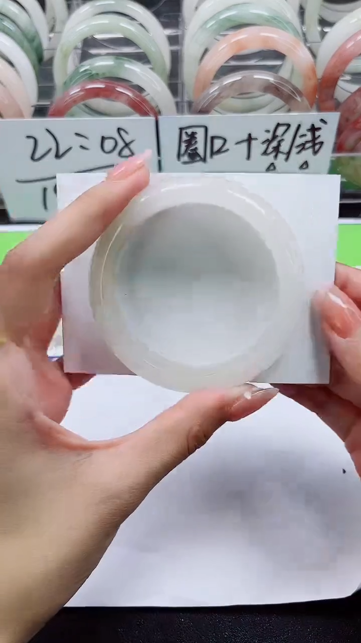 【闪购商品】石英质玉手镯合金A253-54/55