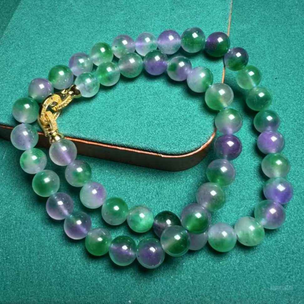 A1128翡翠春彩项链