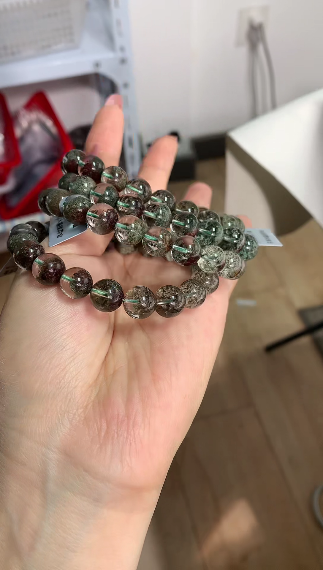 【闪购商品】水晶手链未镶嵌11mm左右绿幽灵聚手链多样性发其一