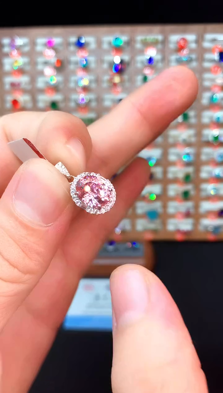 吊坠(赠链)银S925镶嵌碧玺.....