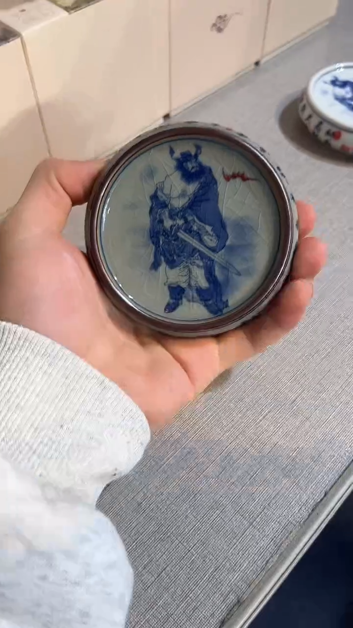 景德镇高温瓷钟馗盖置