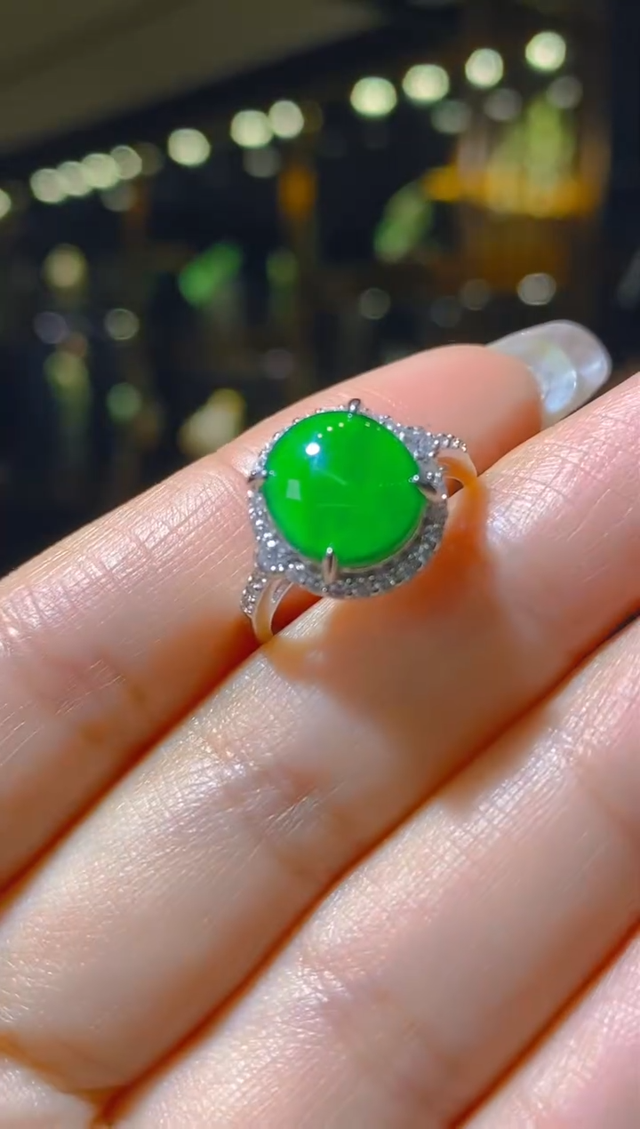 【闪购商品】翡翠戒指银S925镶嵌012（多样性发货）