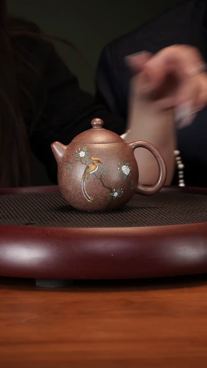 【闪购商品】紫砂茶壶2-36SDH泥绘龙蛋高温柴烧260cc