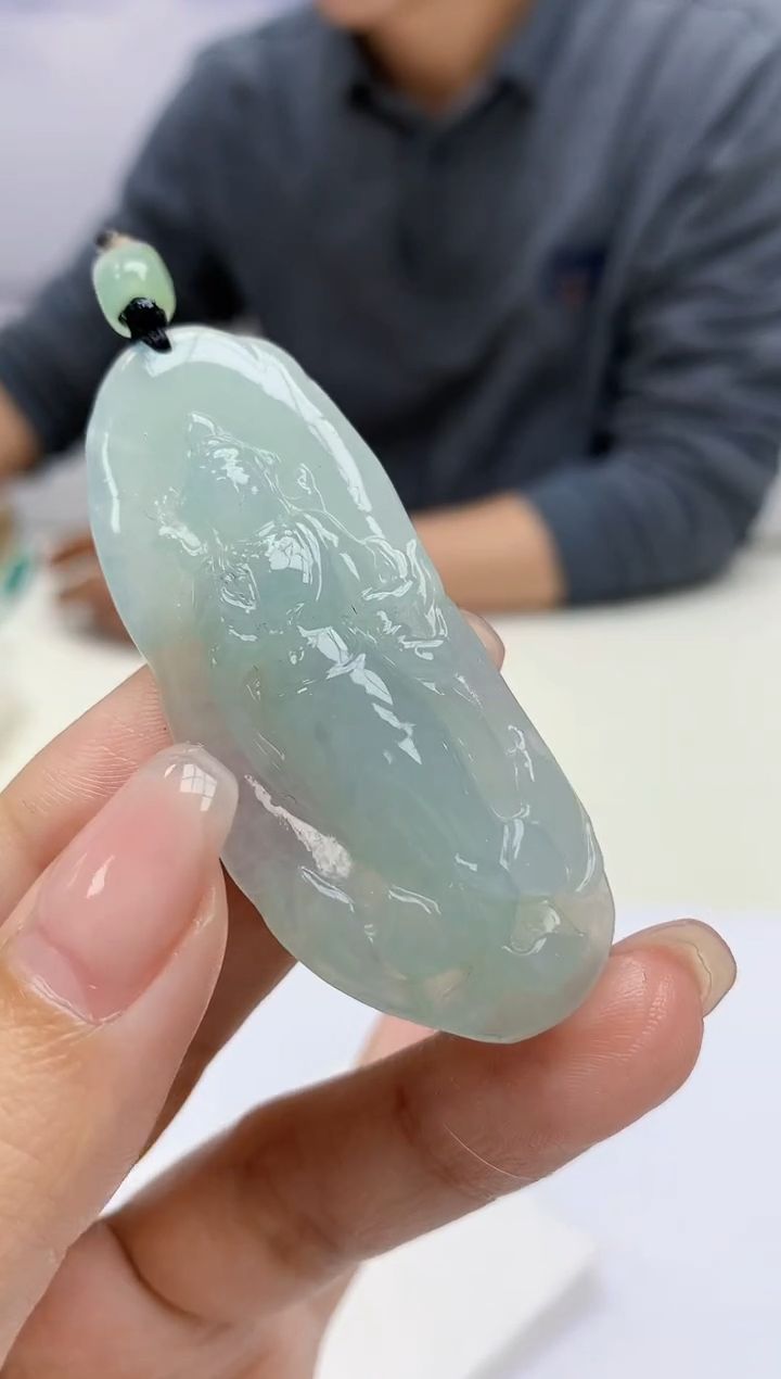 【闪购商品】定制翡翠未镶嵌3916kk-毛货挂件273