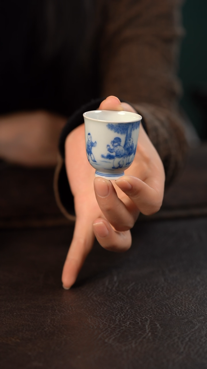 【闪购商品】杯聚澜堂童子松荫捉迷藏小闻香杯