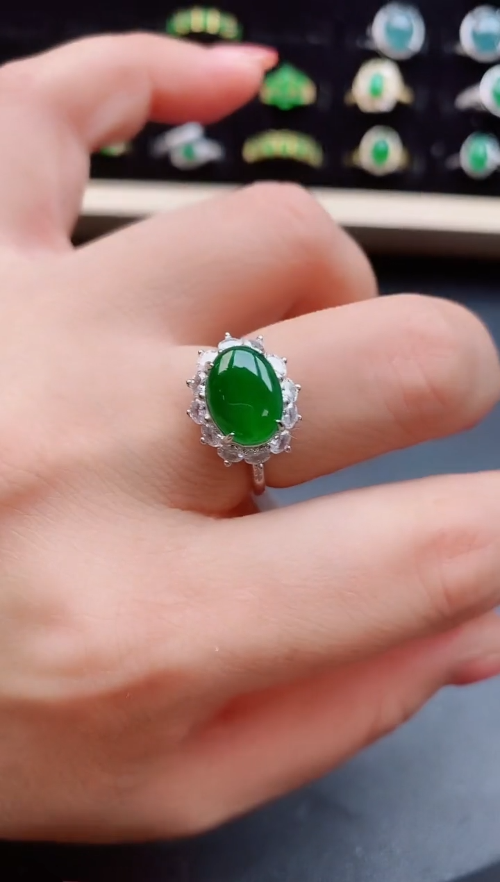 【闪购商品】翡翠戒指银S925镶嵌1212
