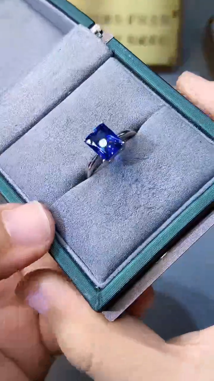 【闪购商品】蓝宝石戒指银S925镶嵌544