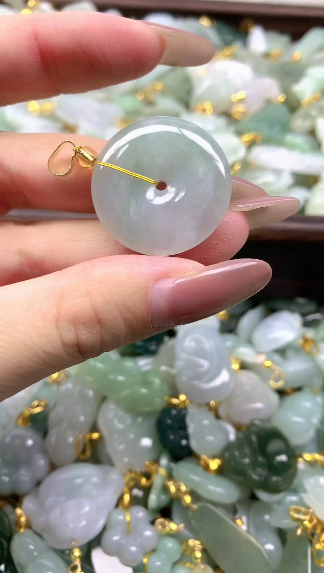 颈饰未镶嵌翡翠纯天然缅甸A货翡翠-83