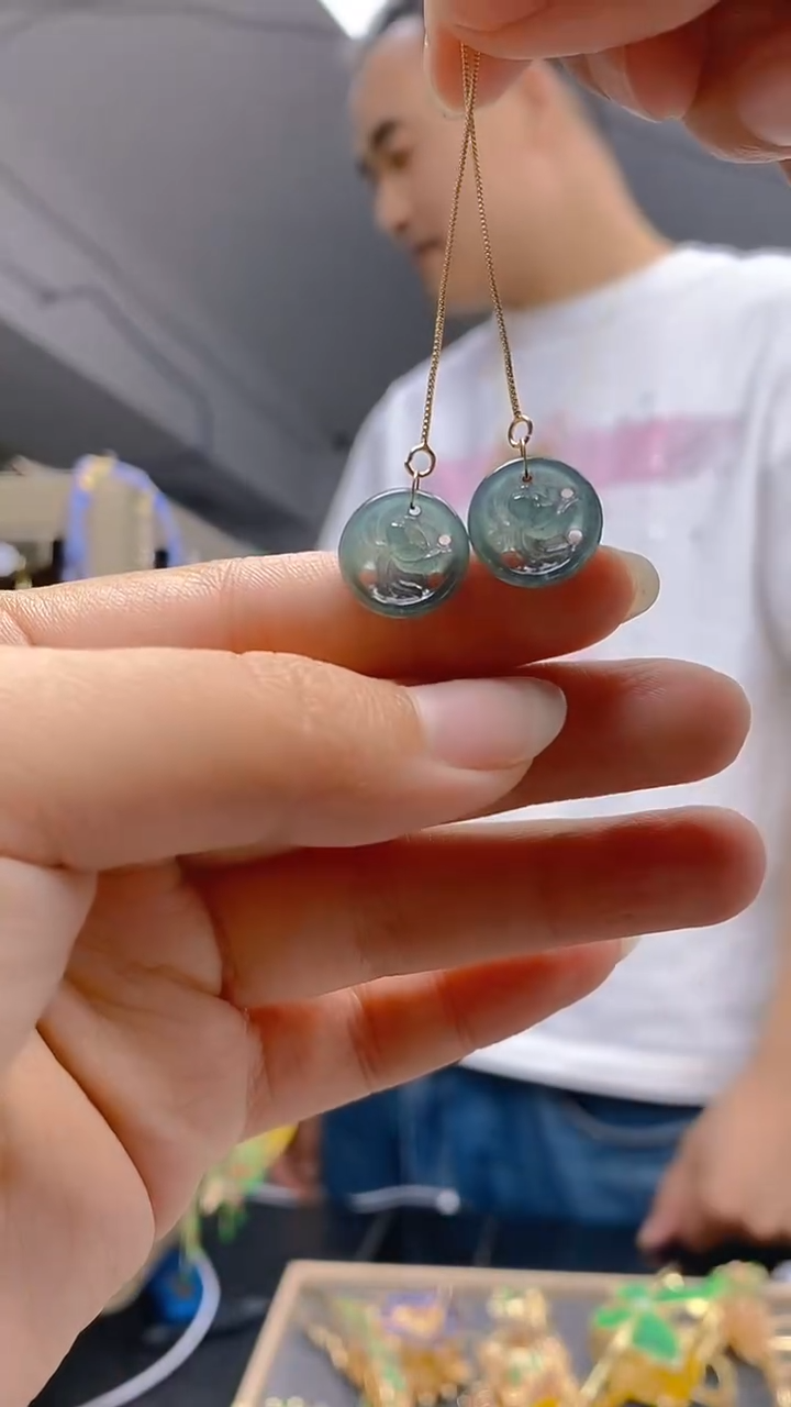 【闪购商品】翡翠耳饰合金0322翡翠耳线