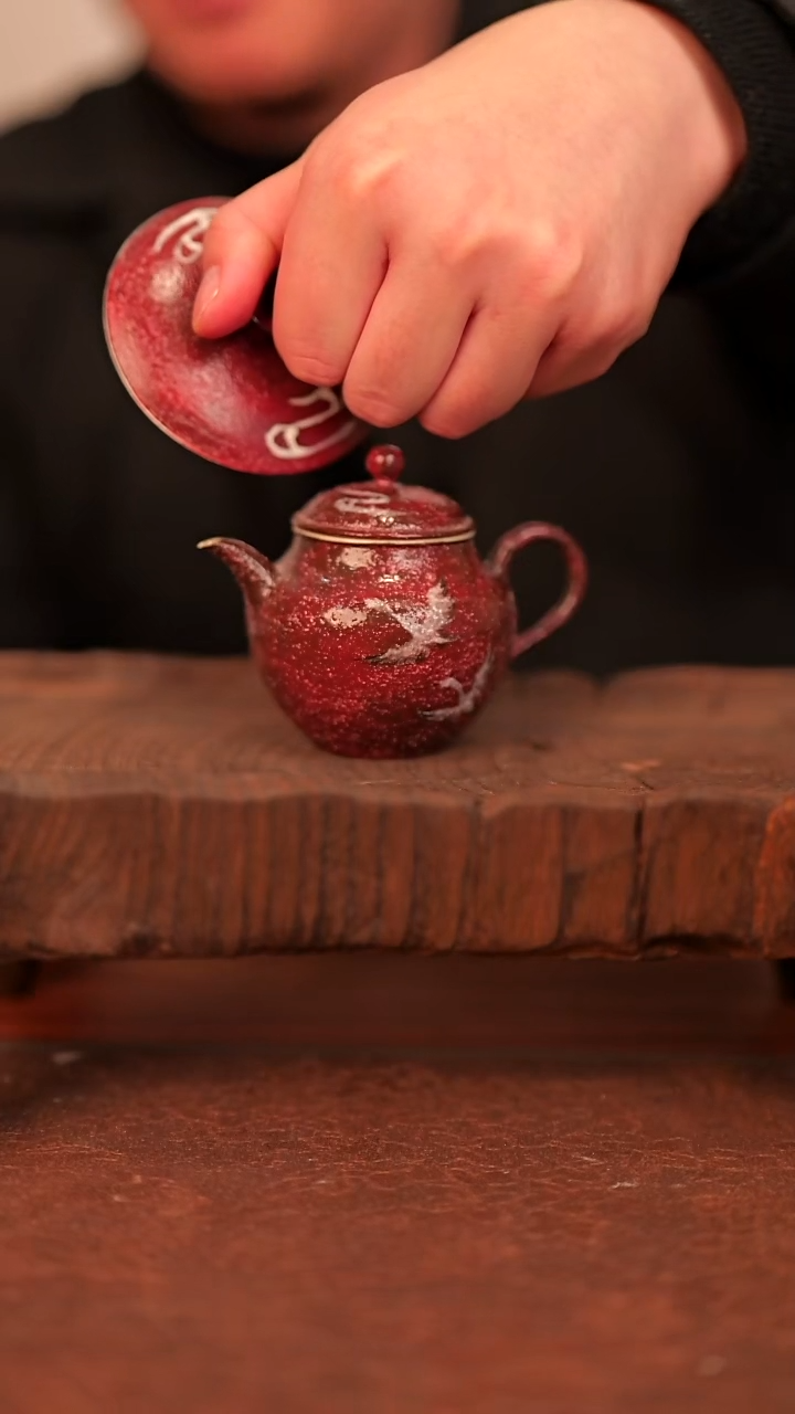 手工仙鹤小茶壶  