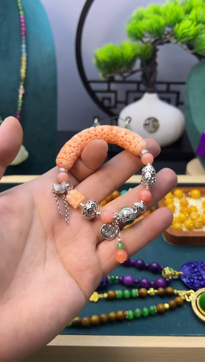 【闪购商品】玛瑙/玉髓手链银S925镶嵌S284