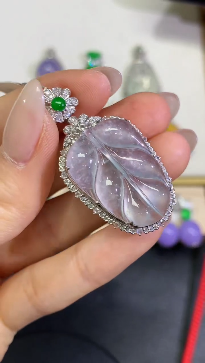 【闪购商品】翡翠颈饰18K金镶嵌团购20