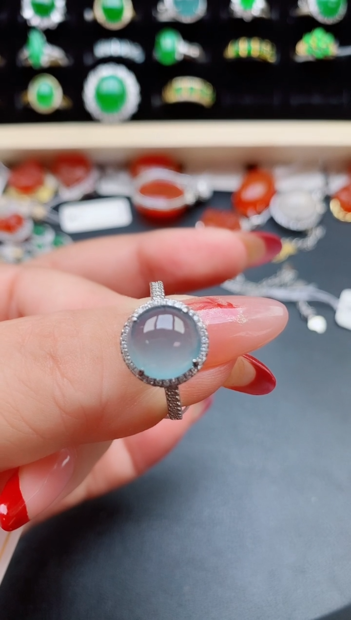 【闪购商品】翡翠戒指银S925镶嵌2321321