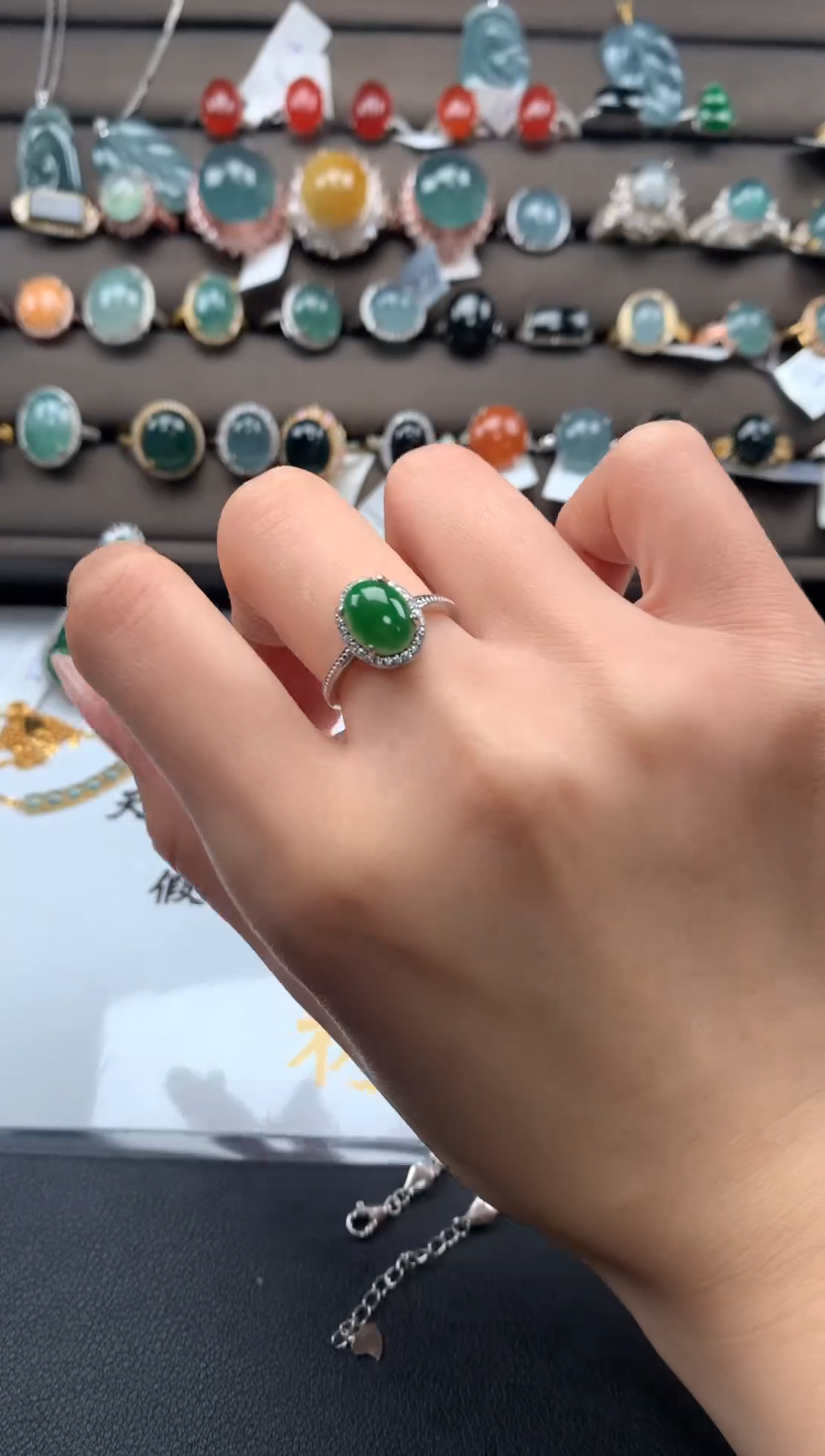 【闪购商品】翡翠戒指银S925镶嵌213123123