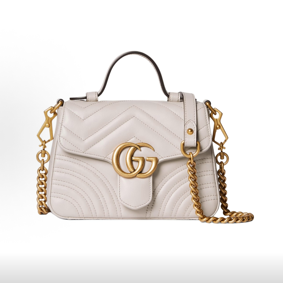 95新 GUCCI/古驰 Marmont马蒙 白色 邮差包单肩包 111