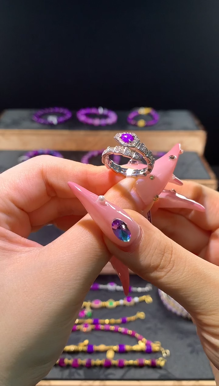 苏纪石（舒俱来）银S925镶嵌，戒指