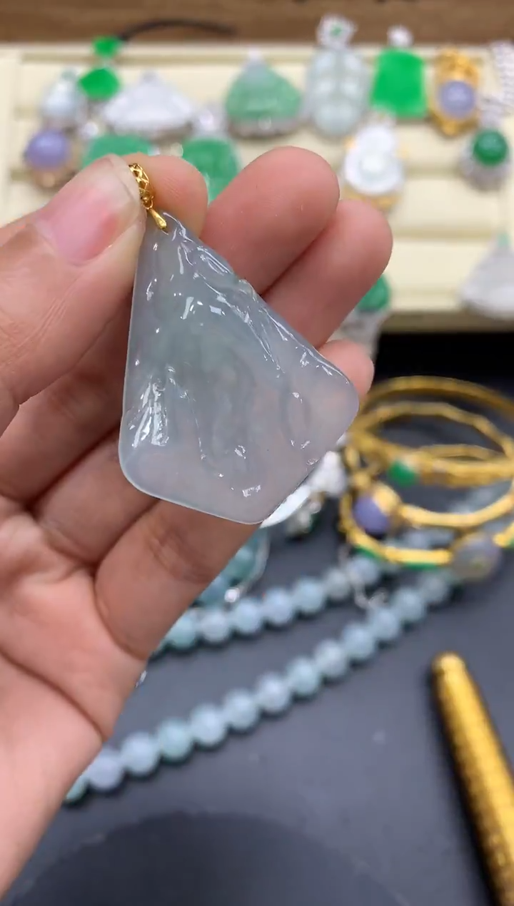 【闪购商品】翡翠颈饰18K金镶嵌63-中国好珍宝