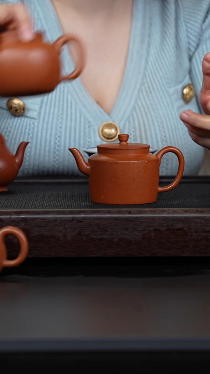 【闪购商品】紫砂茶壶大红泥折肩宫灯