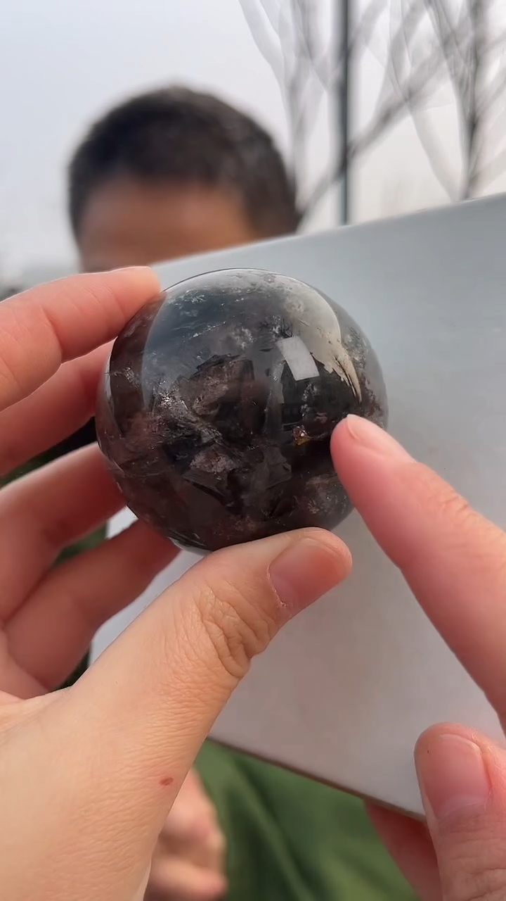 【闪购商品】水晶水晶球未镶嵌天然绿幽灵多样性发一53mm