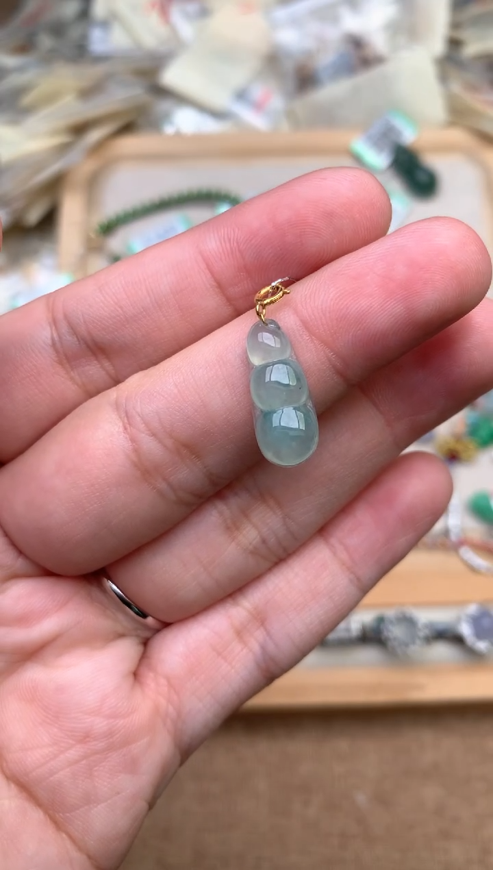 18K金镶嵌挂件翡翠一8