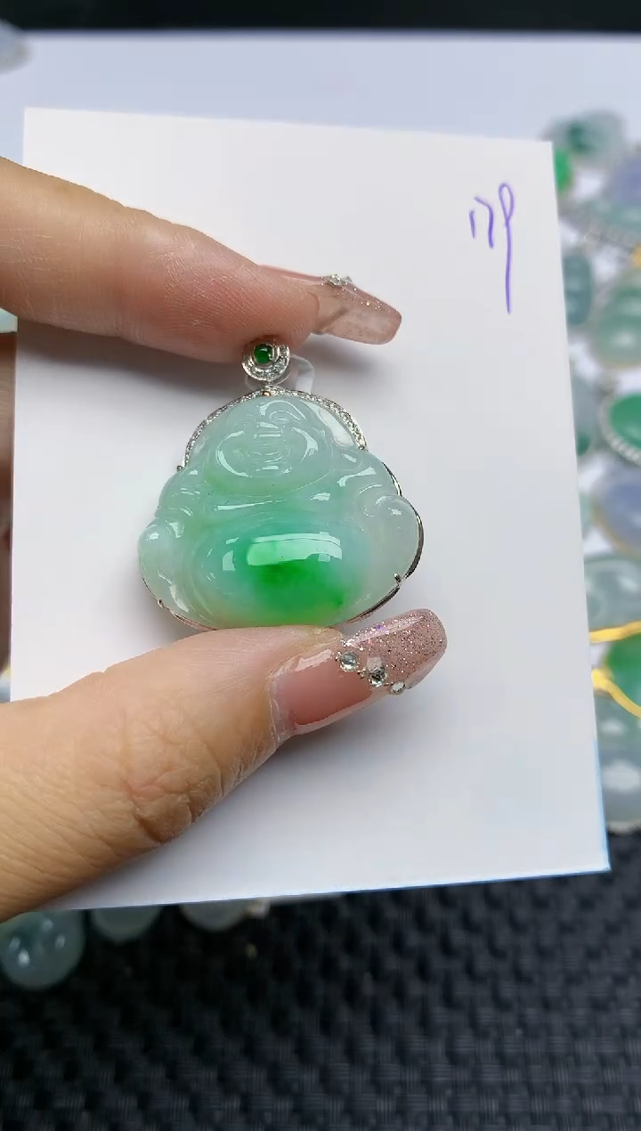 【闪购商品】翡翠颈饰18K金镶嵌天然A货翡翠 179