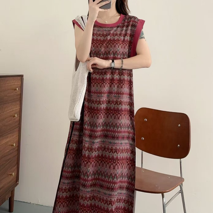 【文艺百搭】2025夏季新款设计感小众高端气质宽松连衣裙-FC6153