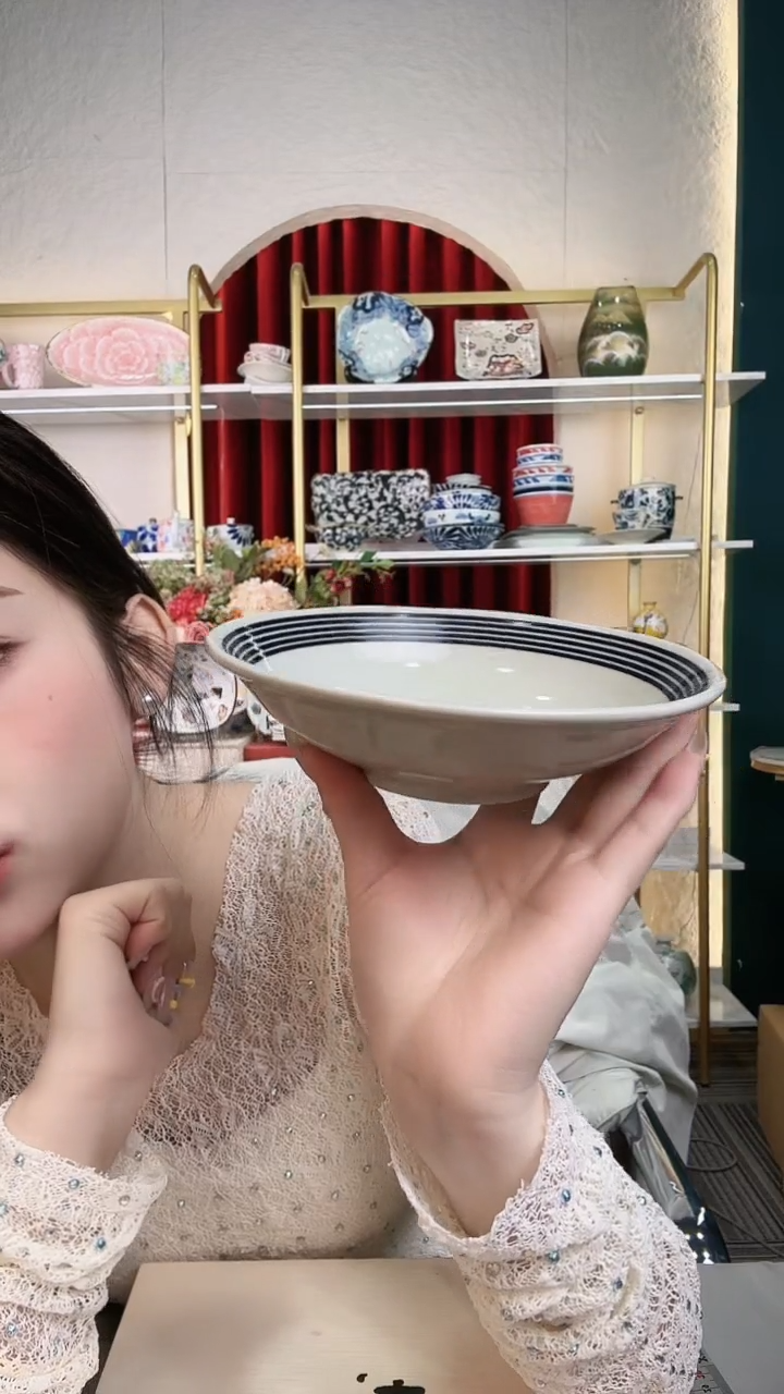 盘蓝驹16.5cm深盘原装进口一个