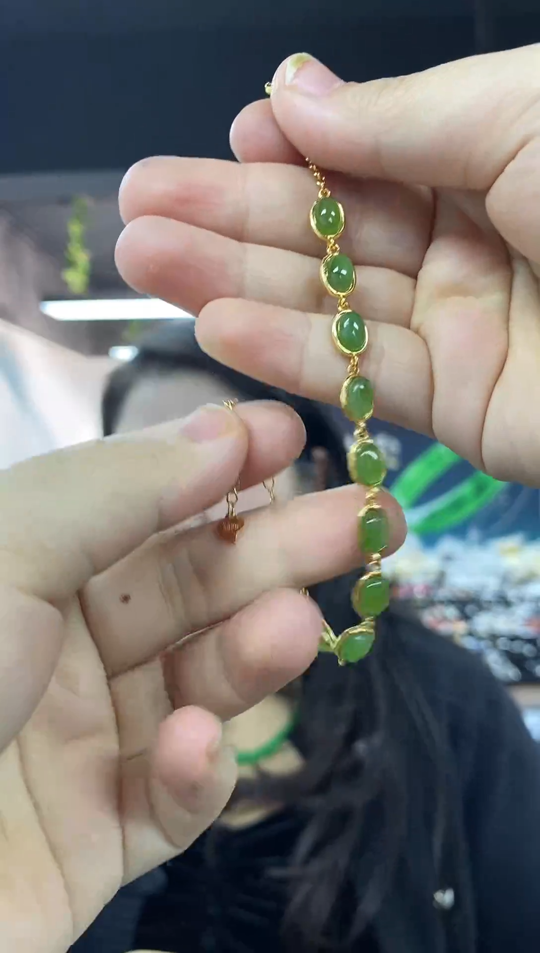 银S925镶嵌手链和田玉多样性发其一颜色微差