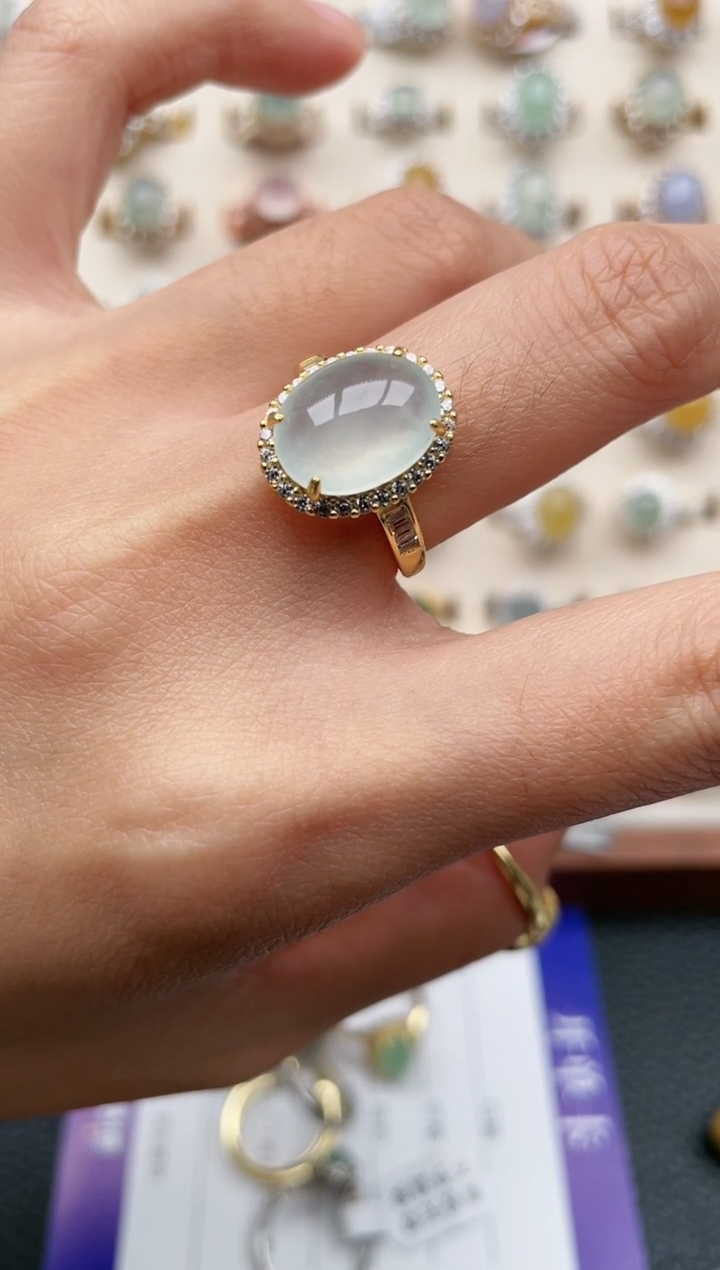 【闪购商品】翡翠戒指银S925镶嵌1111