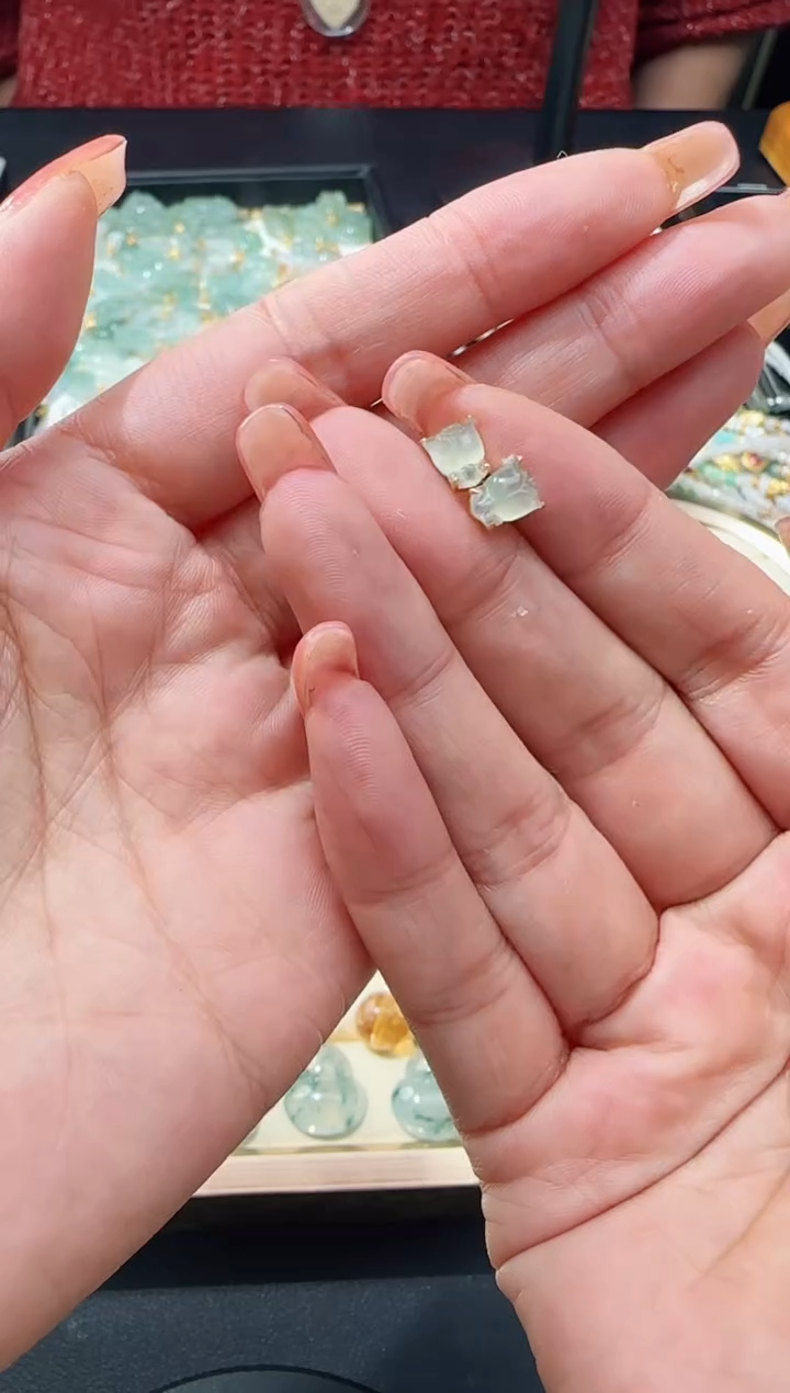 【闪购商品】翡翠耳饰18K金镶嵌件TZG0115080