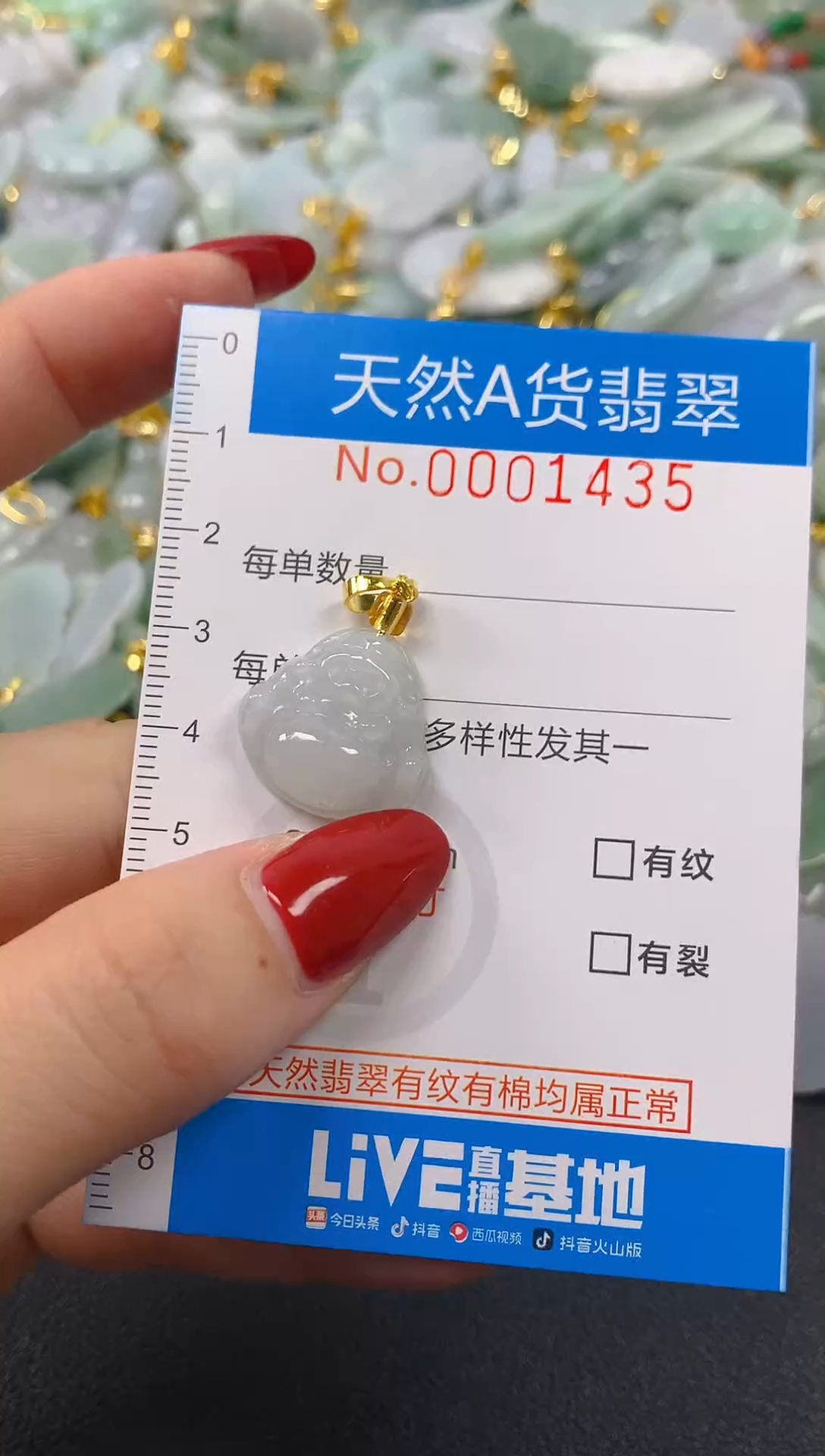 颈饰未镶嵌翡翠净货挂件-1435