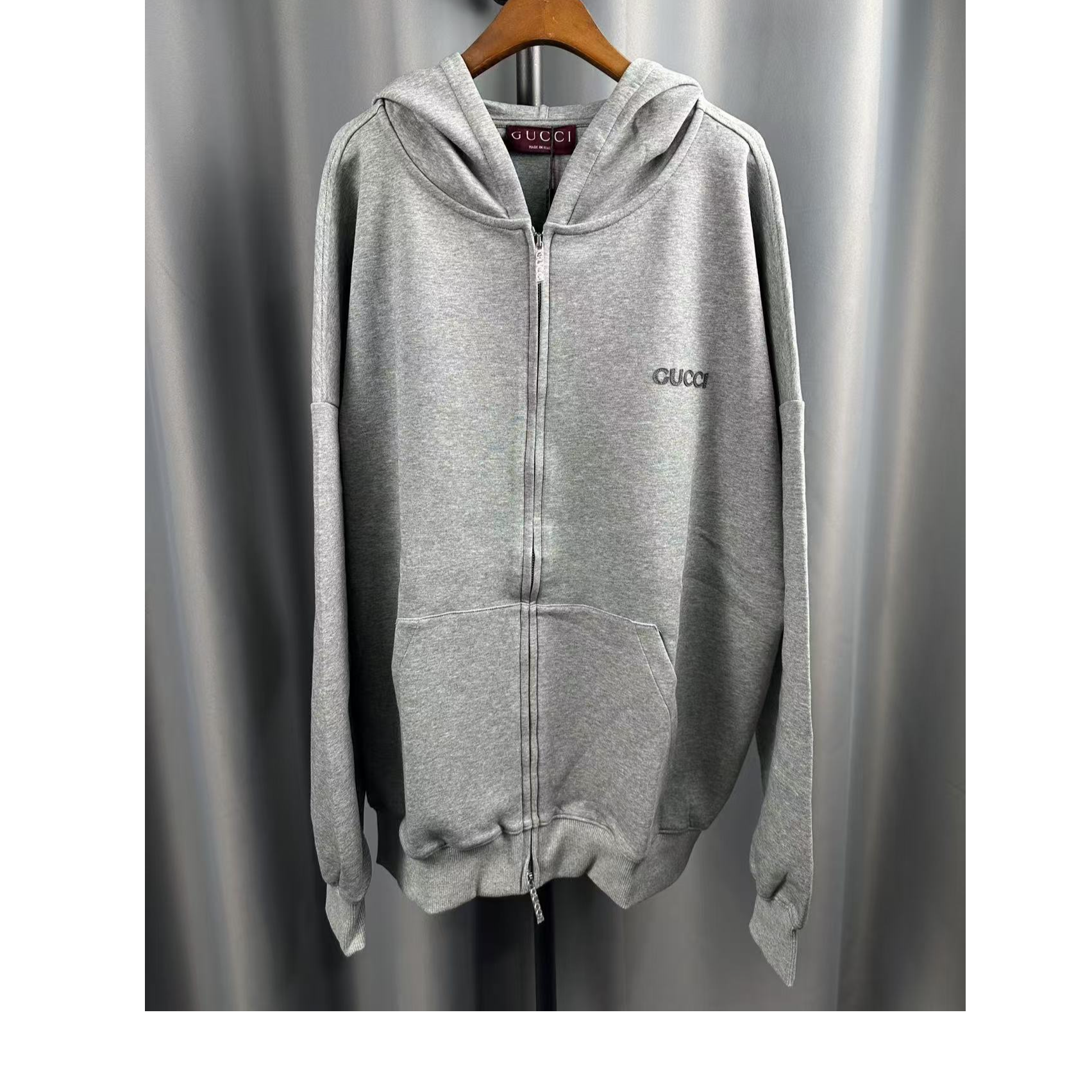 GUCCI/古驰宽松连帽开衫卫衣男士休闲外套秋廓形设计